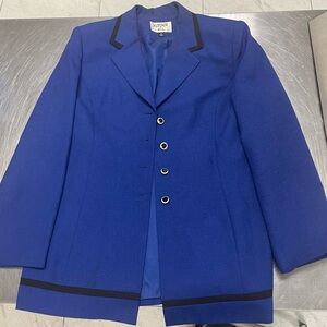 Kasper Royal Blue Blazer with Black Accents